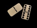 Abstraction: dominoes - empty-empty and six-six Royalty Free Stock Photo